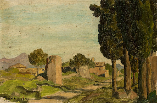 Italian landscape Rome Via Appia 1928