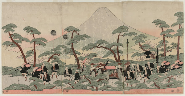 Procession at the Foot of Mount Fuji 1792 or 1793