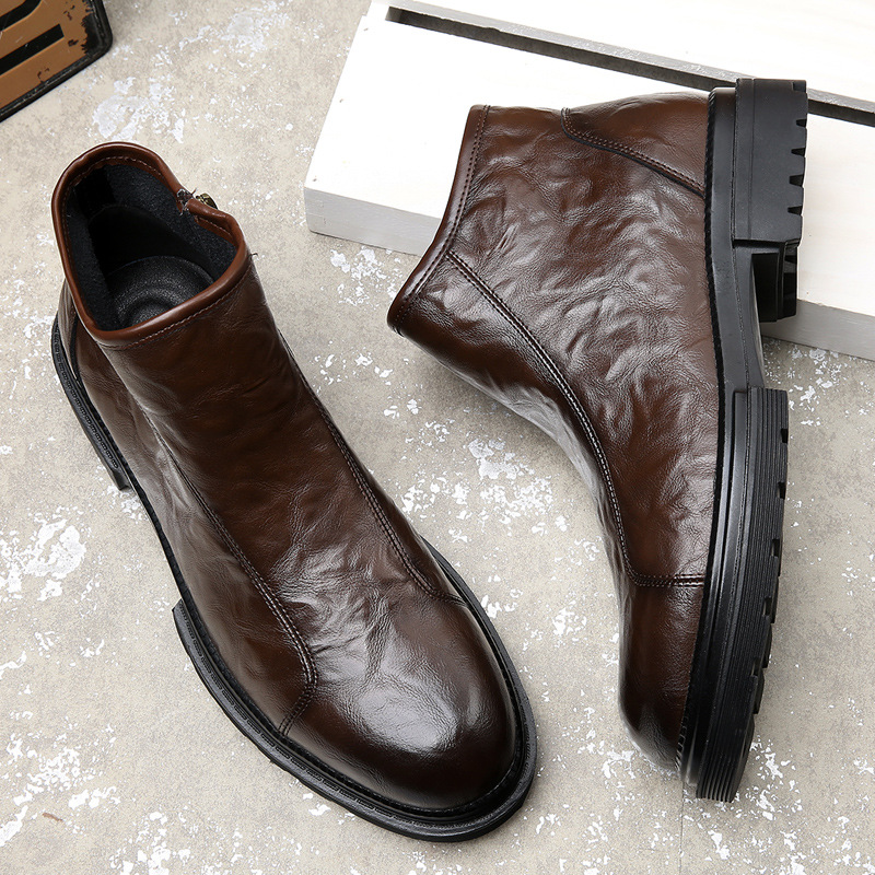 Robuste Herren-Lederstiefel im Vintage-Stil
