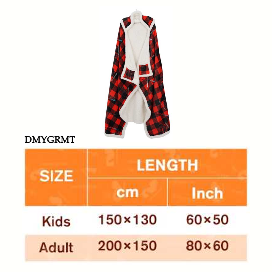 AOP Hooded sherpa blanket