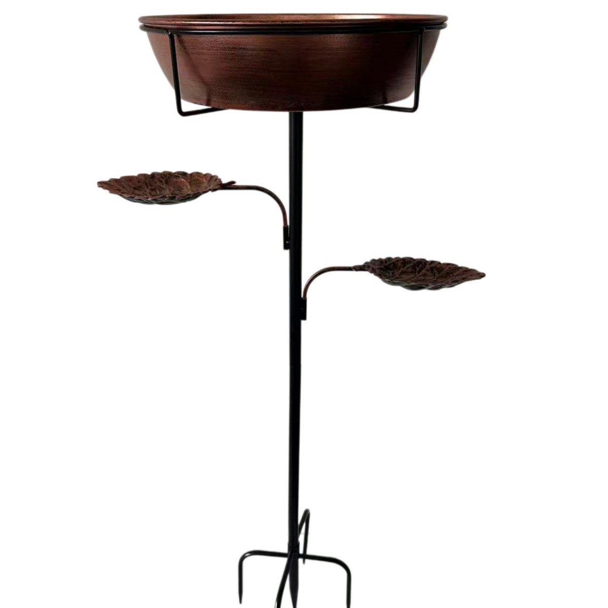 Blatt-Vogeltränke aus Eisen, 7 cm Tiefe
