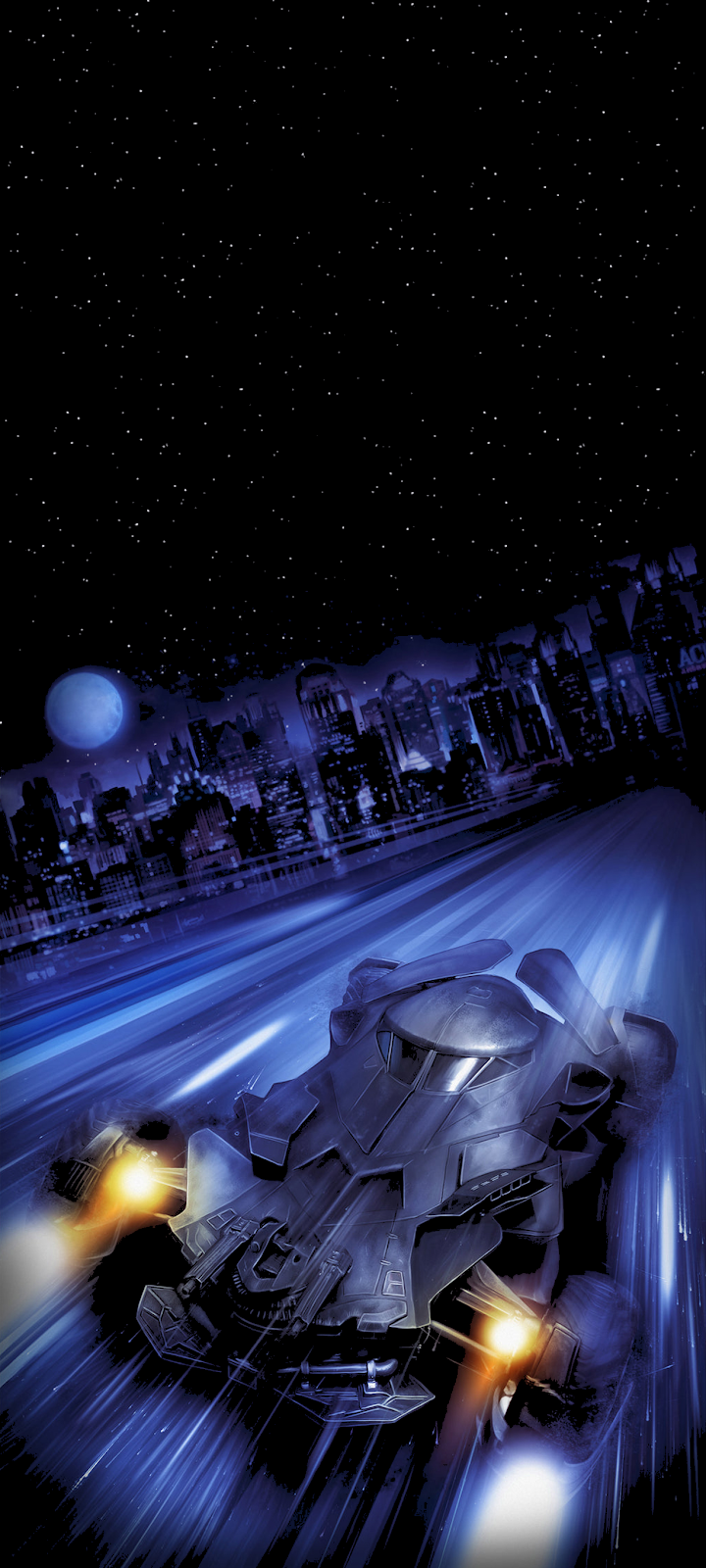 The Tumbler Speeds Through Gotham - Comic Book Art Full HD iPhone Wallpaper (1220x2712)