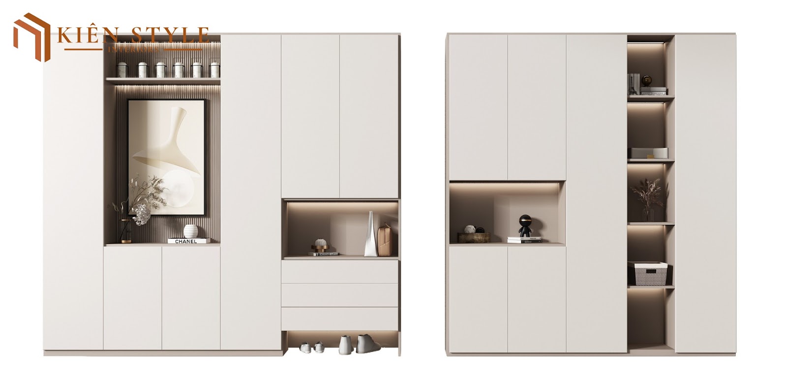 Mẫu tủ giày mới nhất 2024