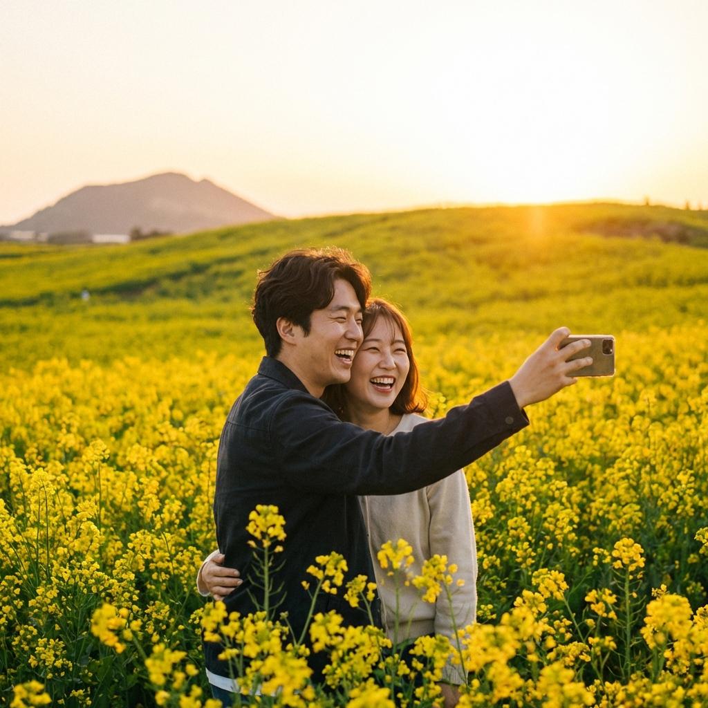 사진작가가 추천하는 유채꽃 인생샷 스팟 & 포즈 가이드