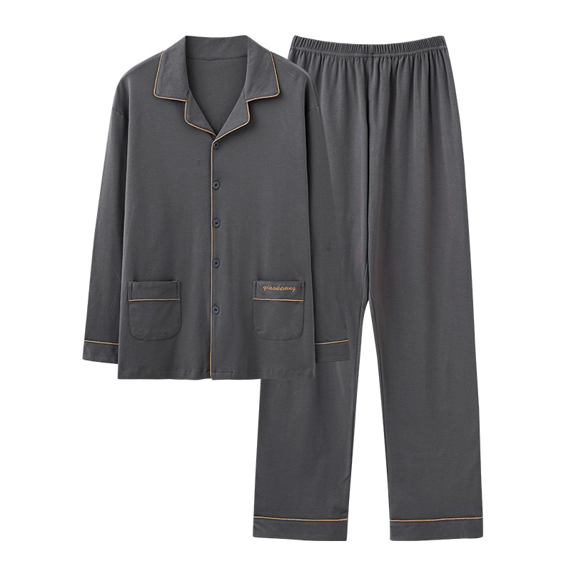 Herren-Pyjama-Set, Baumwolle, Langarm, verschiedene Größen