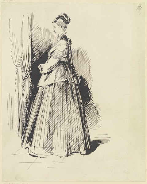 Johanna Kessler im Profil nach links stehend ca 1870