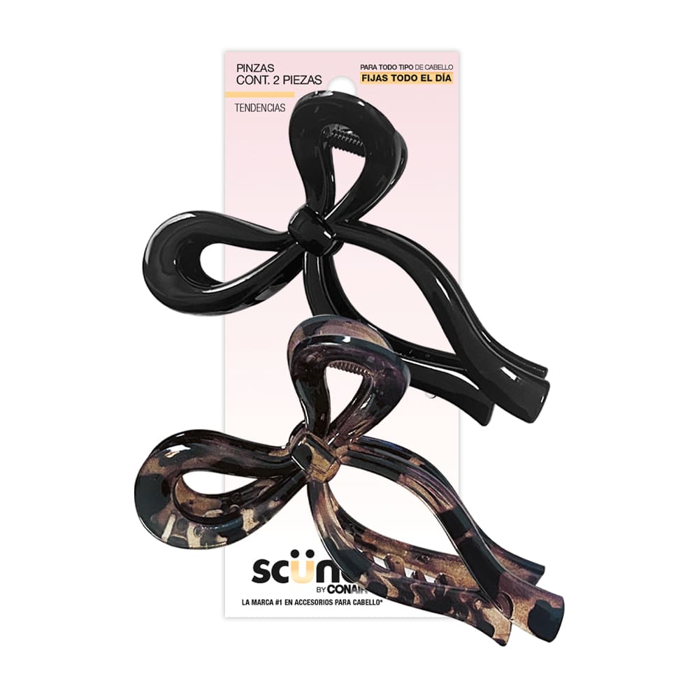 Pinzas para cabello Scünci™ en forma de moño, 2 piezas