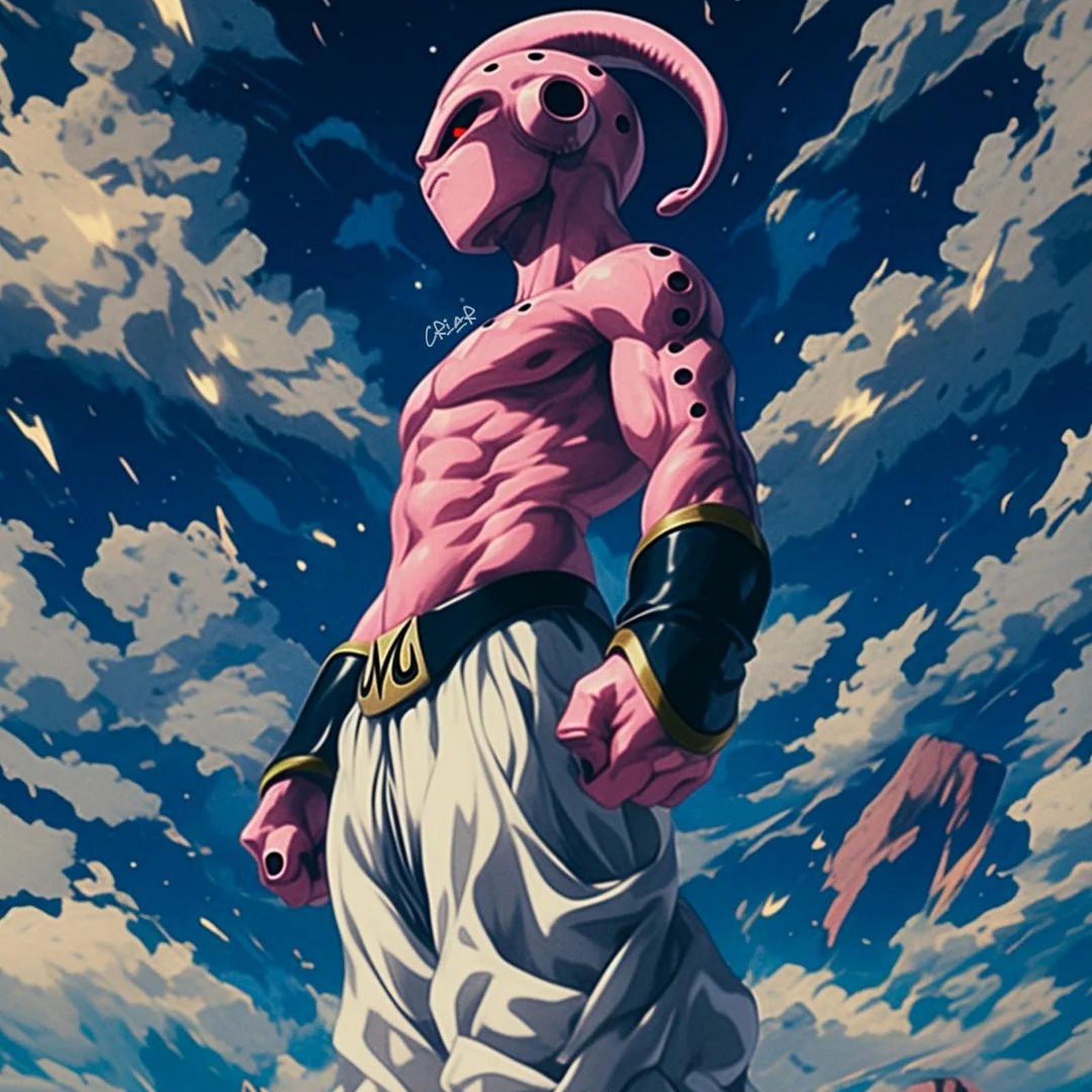 Download Majin Buu, Dragon Ball Z, Anime Art, Fan Art Full HD iPhone