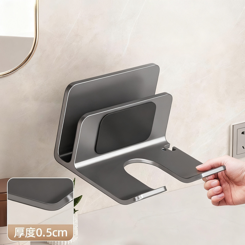Hair dryer holder with cord winding