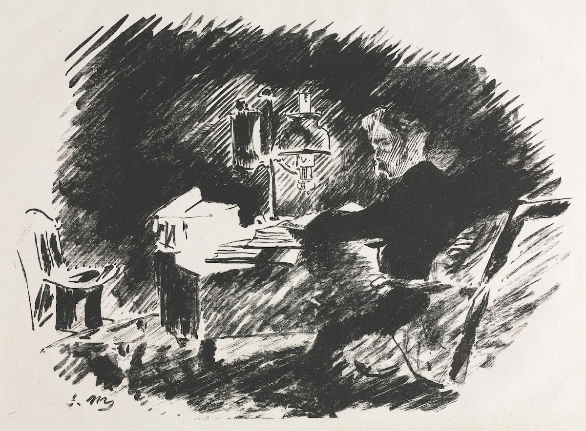 Illustration for The Raven by Edgar Allan Poe 1875