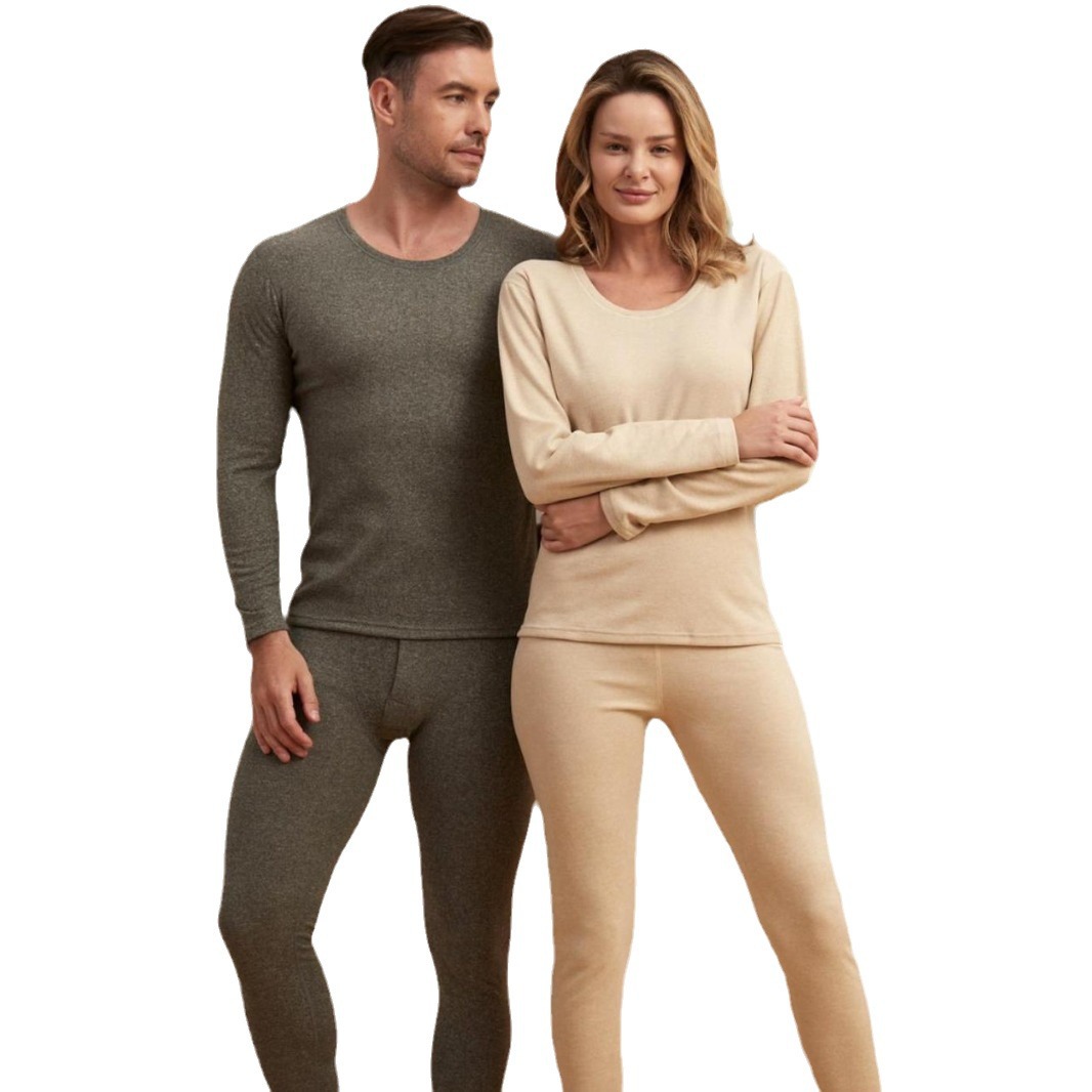 Thermal underwear set for men and women, crew neck