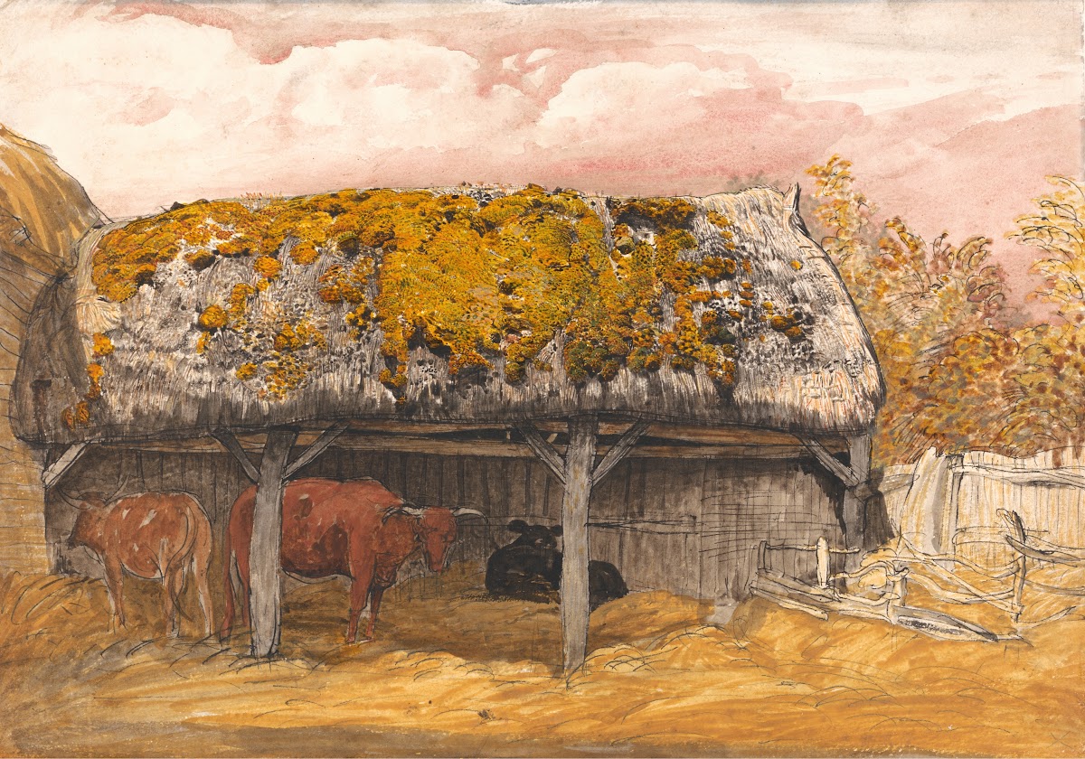 A Cow Lodge with a Mossy Roof ca 1829