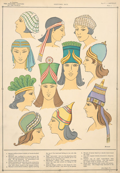 Assyrian  Coiffures hats 1926 1927