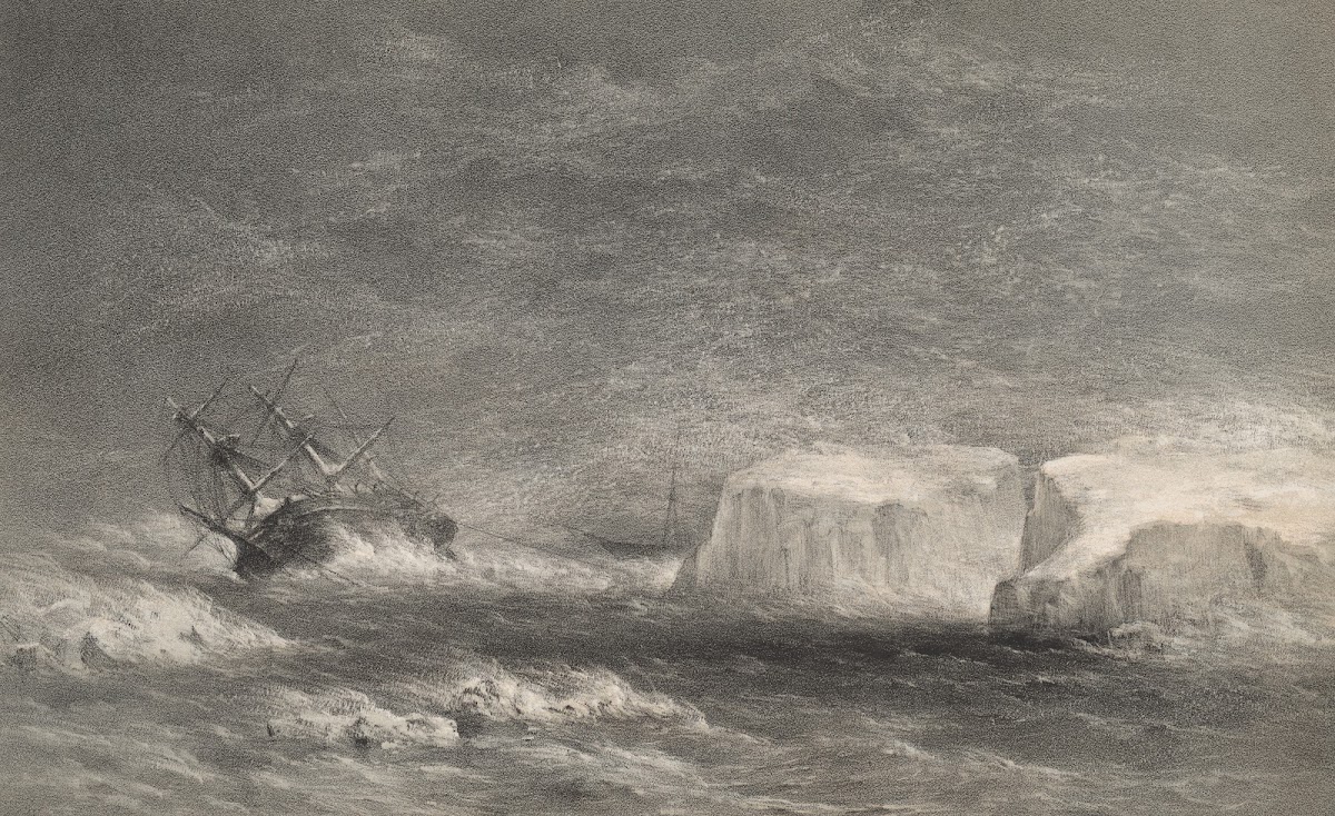 Perilous position of HMS Assistance and Pioneer on the evening of the 12th of Oc