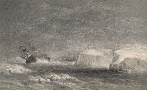 Perilous position of HMS Assistance and Pioneer on the evening of the 12th of Oc