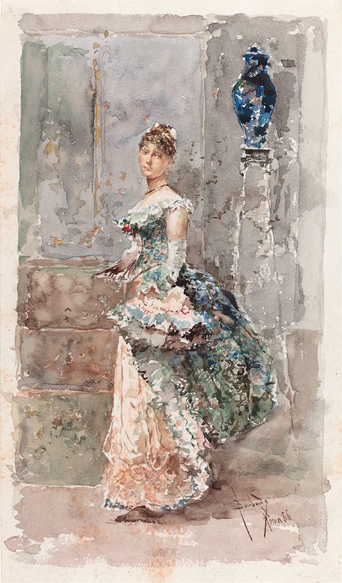 Lady in Formal Dress 1886