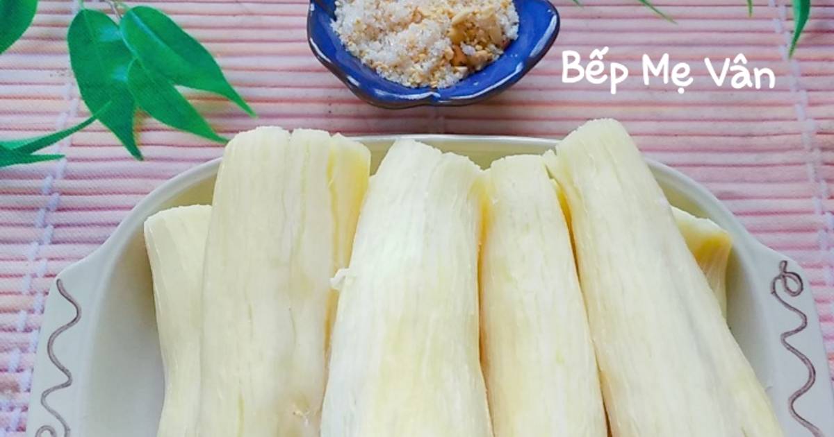 Khoai mì luộc nước dừa tươi