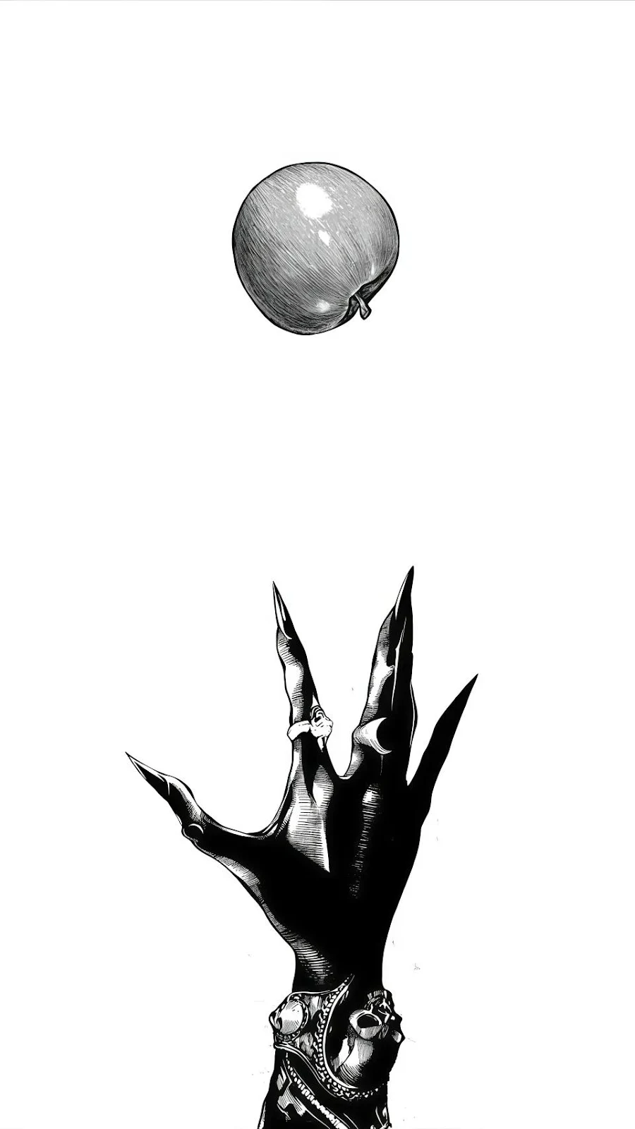 Death Note, Ryuk, Apple, Manga iPhone Wallpaper Background (960x1707)