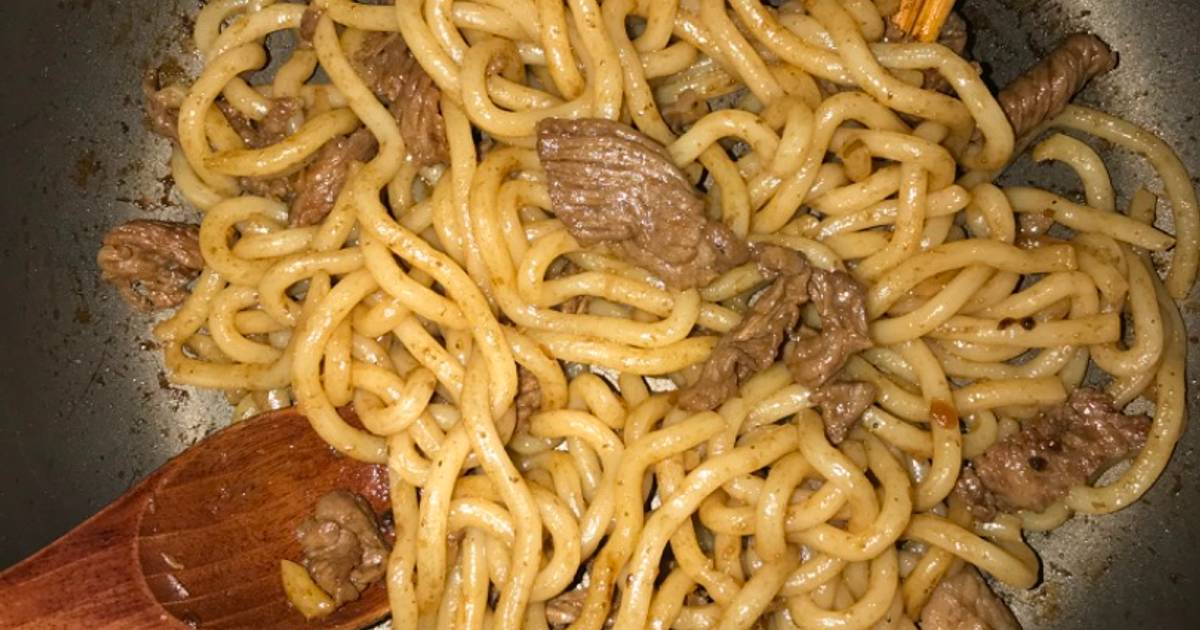 Mì udon bò xốt teriyaki