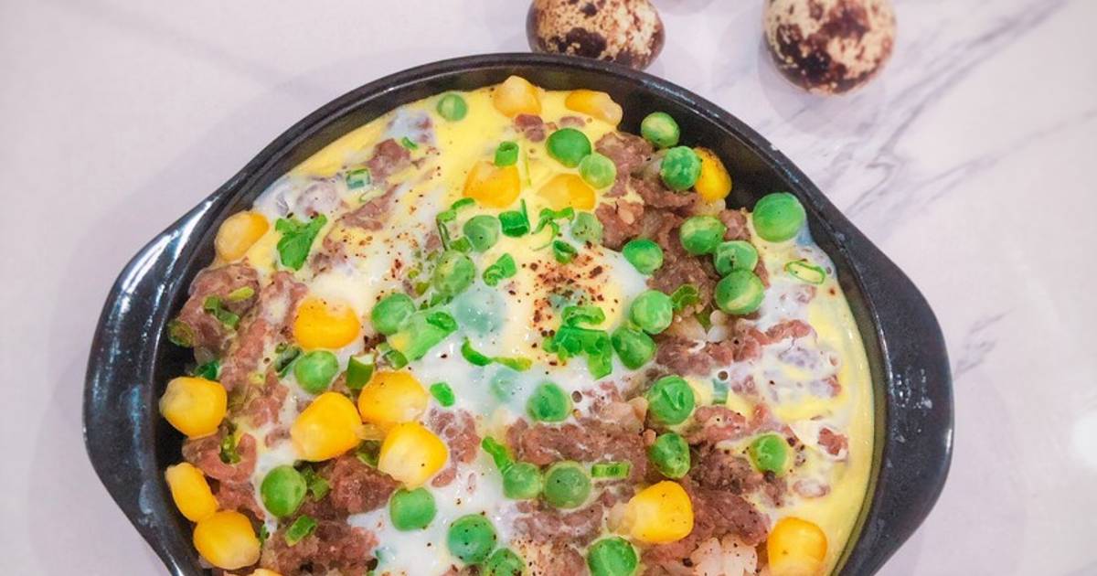 Cơm bò trứng hấp