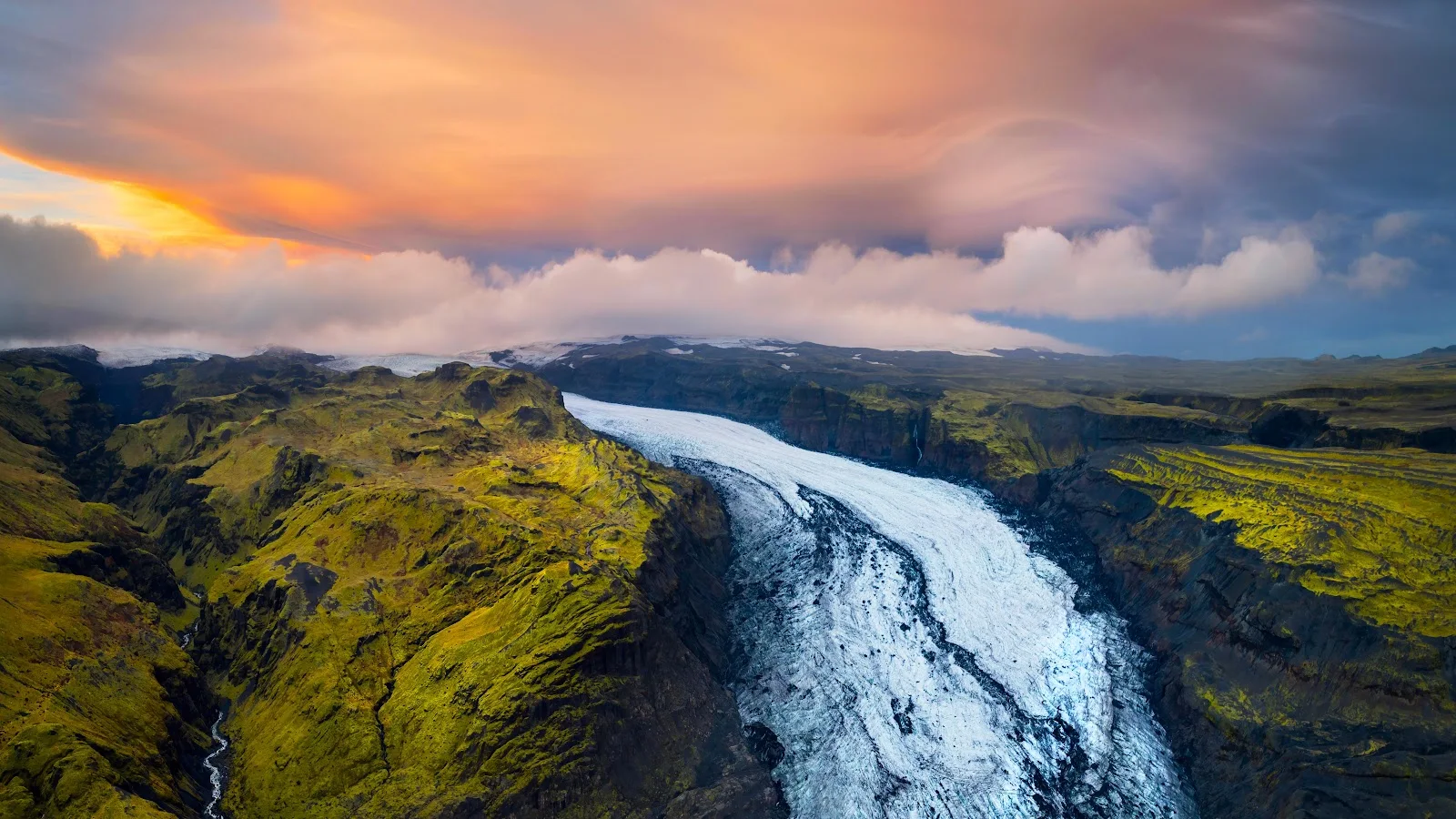 Majestic Icelandic Glacial Valley - Landscape Photography 5K Wallpaper (6300x3544)