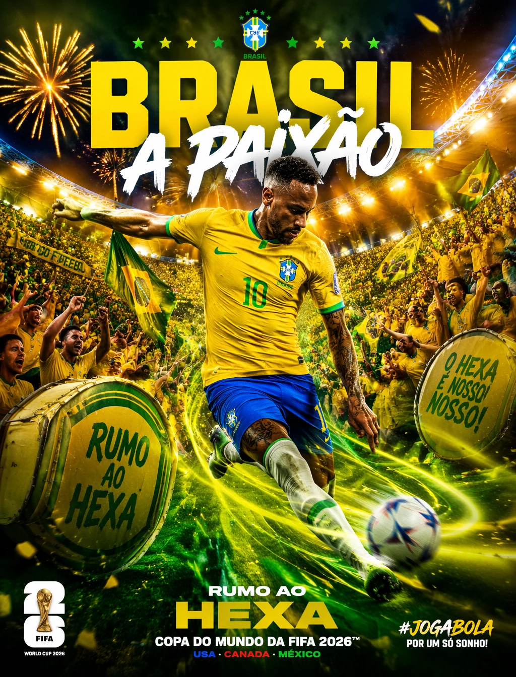 Póster de fan de alto impacto de Brasil