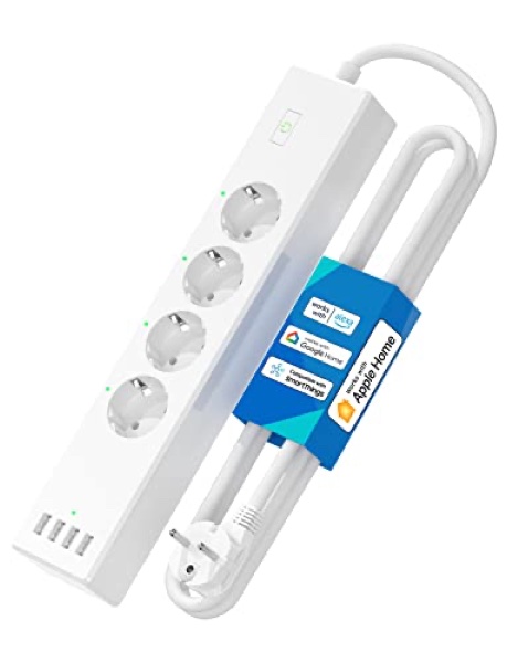 Meross Regleta WiFi Compatible con Apple HomeKit y Medidor