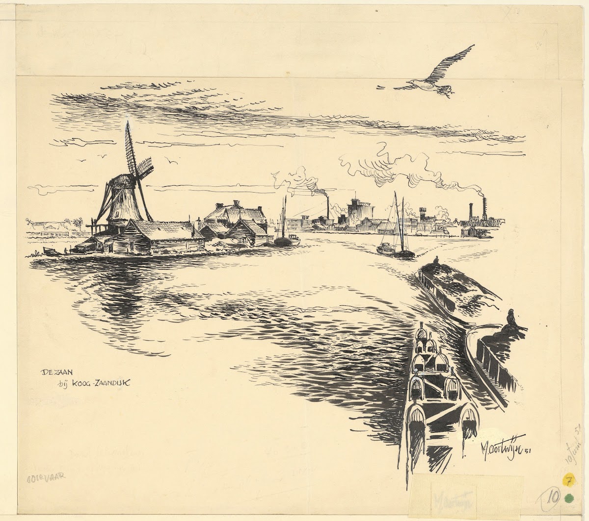 De Zaan bij Koog aan de Zaan  Zaandijk 1951