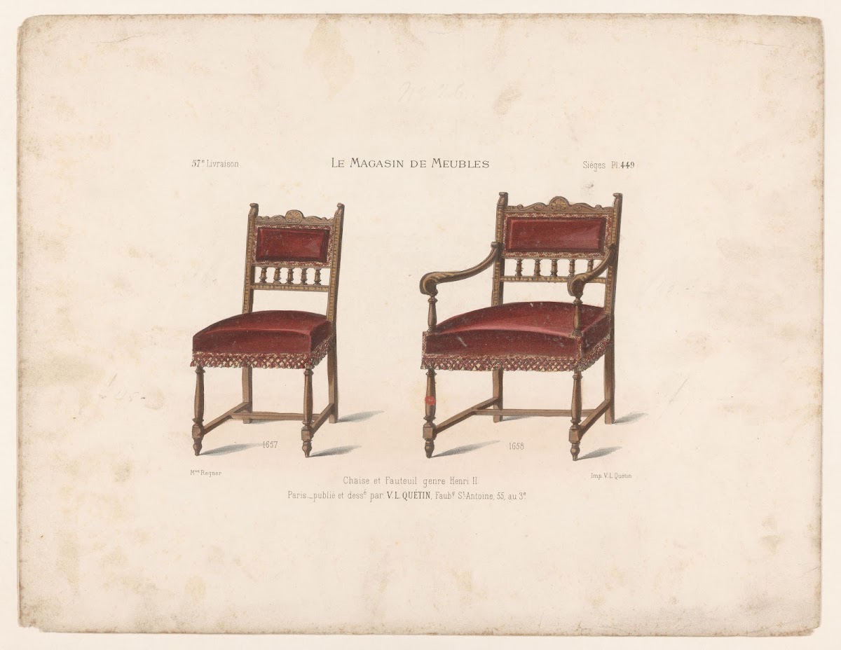 Chaise et Fauteuil genre Henri II 1832   1904