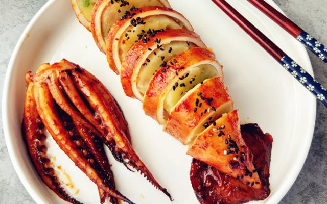 Mực Nhồi Khoai Tây Nướng