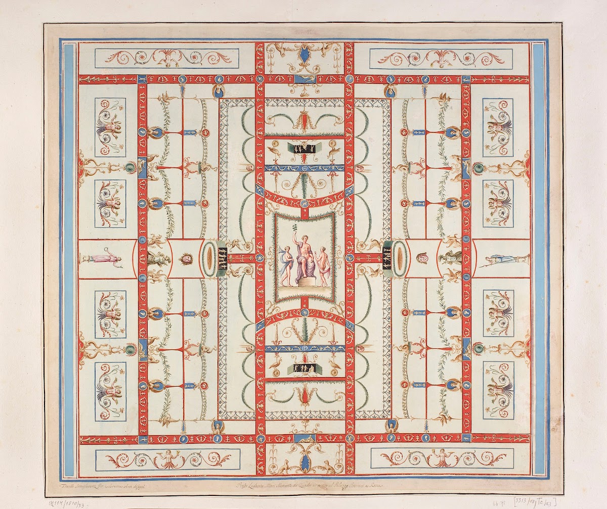 Vestigia delle Terme di Tito Vault ornamentation in room 12 1776