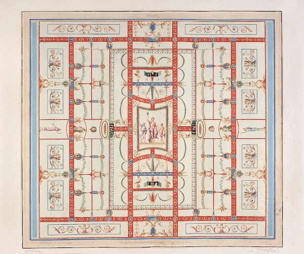 Vestigia delle Terme di Tito Vault ornamentation in room 12 1776