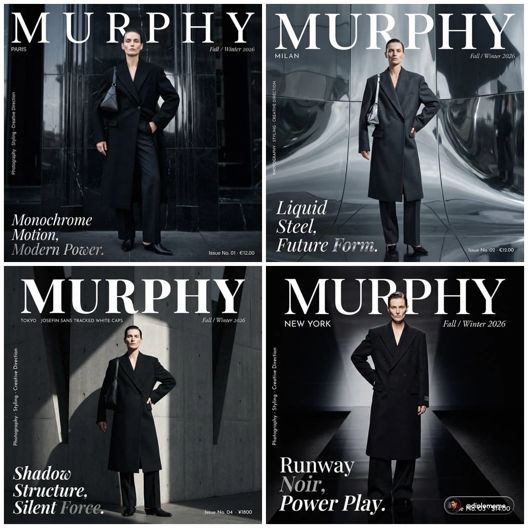 Fotografía editorial de moda de la revista Murphy