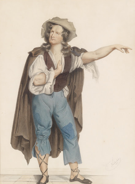 Bildnis des Burgschauspielers Baumeister in der Rolle des Rattenfängers von Hame