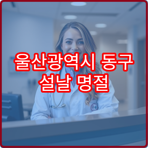 울산광역시 동구 설날 명절 안과 연휴 진료 병원 결막염·눈통증 상담
