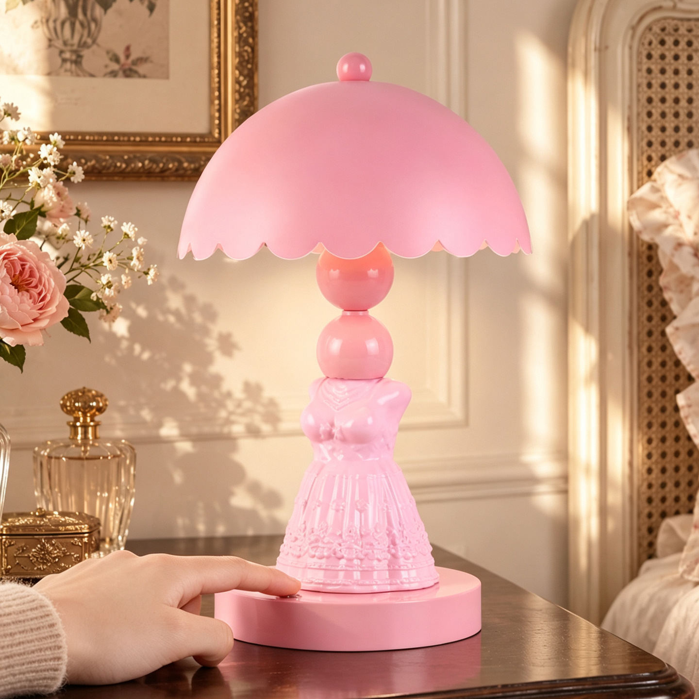 Pink Princess Dress Table Lamp