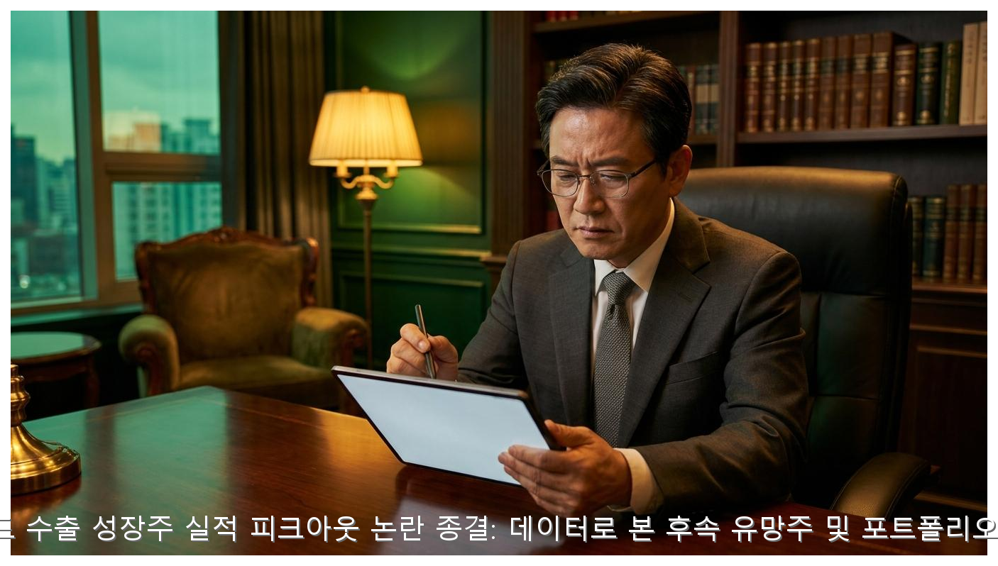 K-푸드 수출 성장주 실적 피크아웃 논란 종결: 데이터로 본 후속 유망주 및 포트폴리오 전략 핵심 안내 및 분석 인포그래픽 (2)