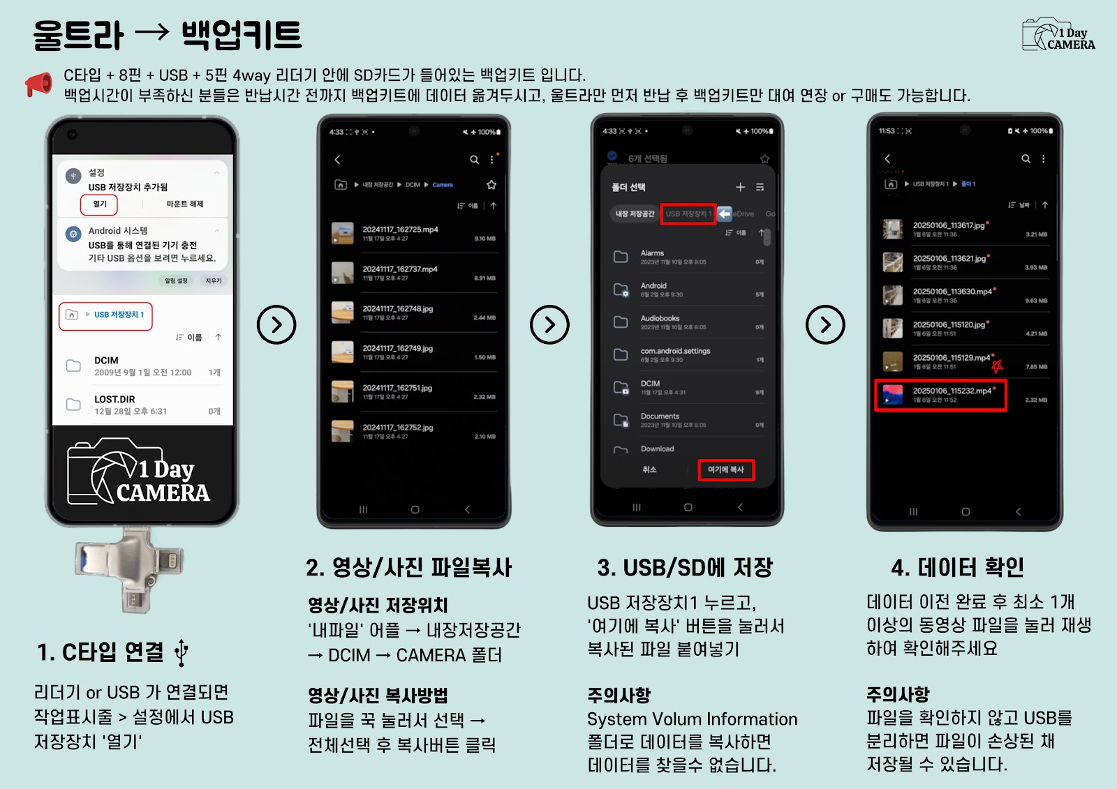 백업방법 참고이미지