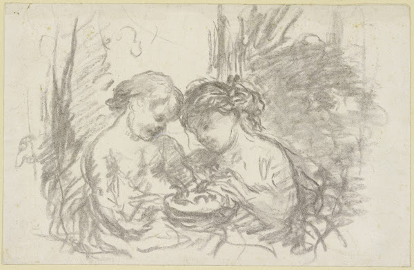 Two children with basket