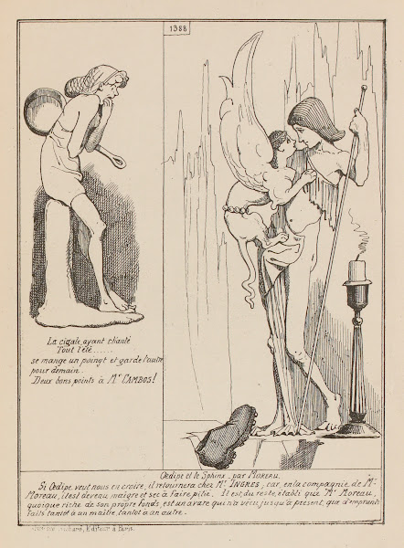 La cigale Oedipe et le sphinx 1864
