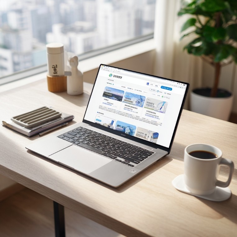 홈택스 화면을 보며 신고를 진행하는 모습