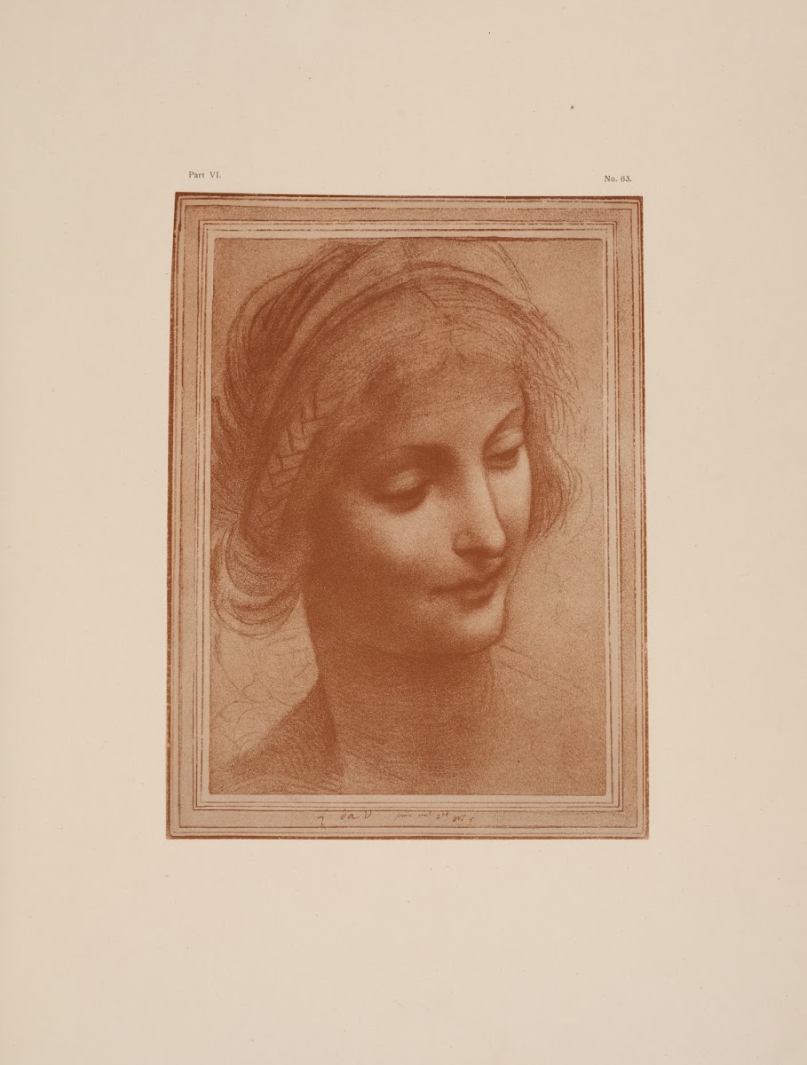 Drawing of the head of the blessed virgin 1900