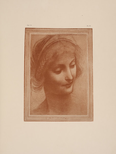 Drawing of the head of the blessed virgin 1900