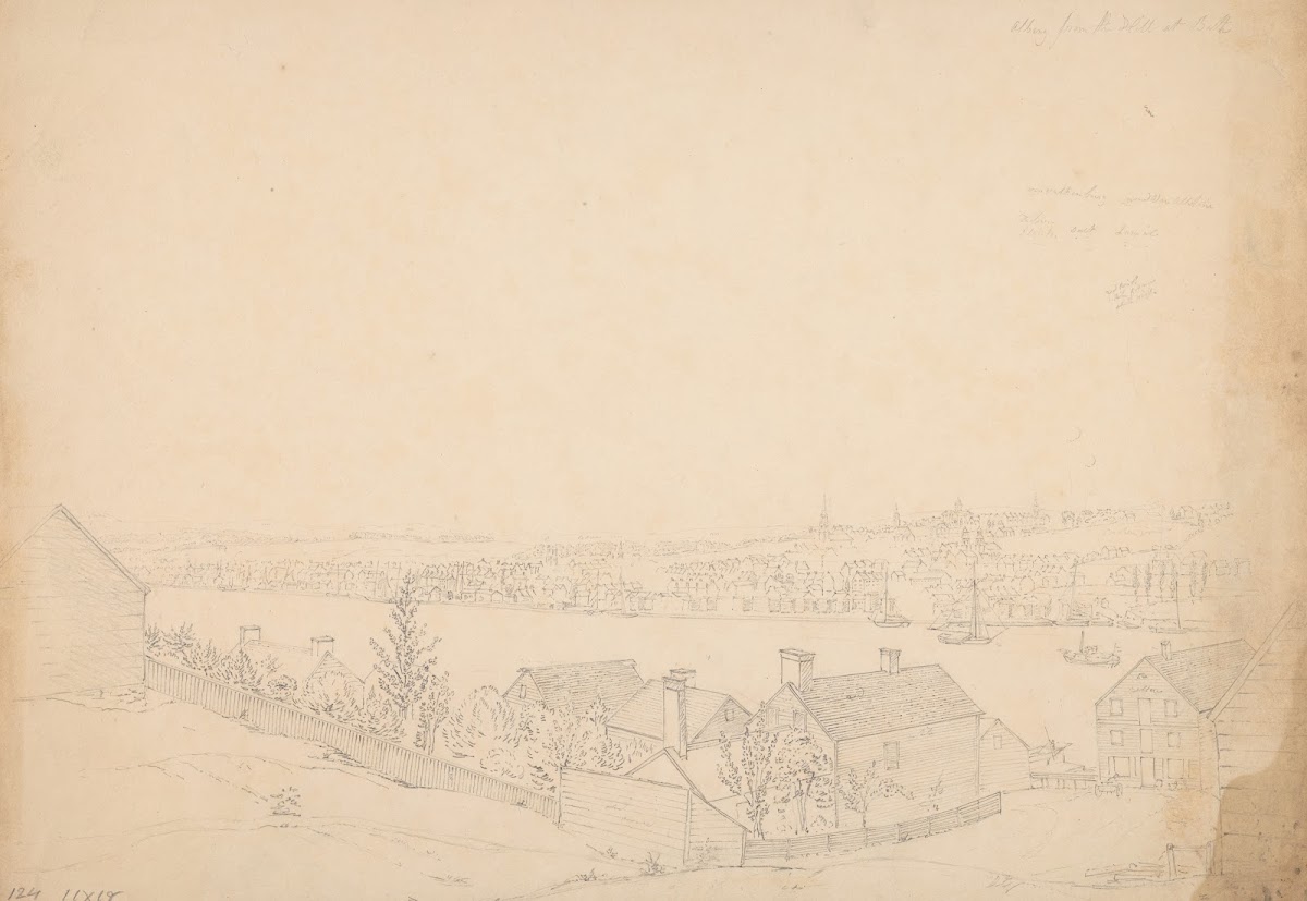 Albany from the hill at Bath 1823 1828
