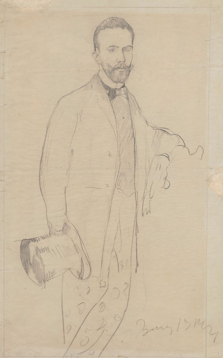 Portrait of the artists father Włodzimierz Waliszewski 1914