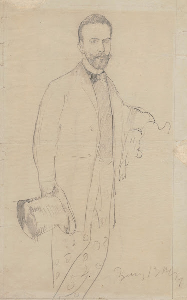 Portrait of the artists father Włodzimierz Waliszewski 1914