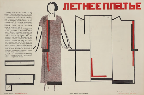Letnee plate Ris V Mukhina po modeli Lamanovoi Tablitsa No 26 1925
