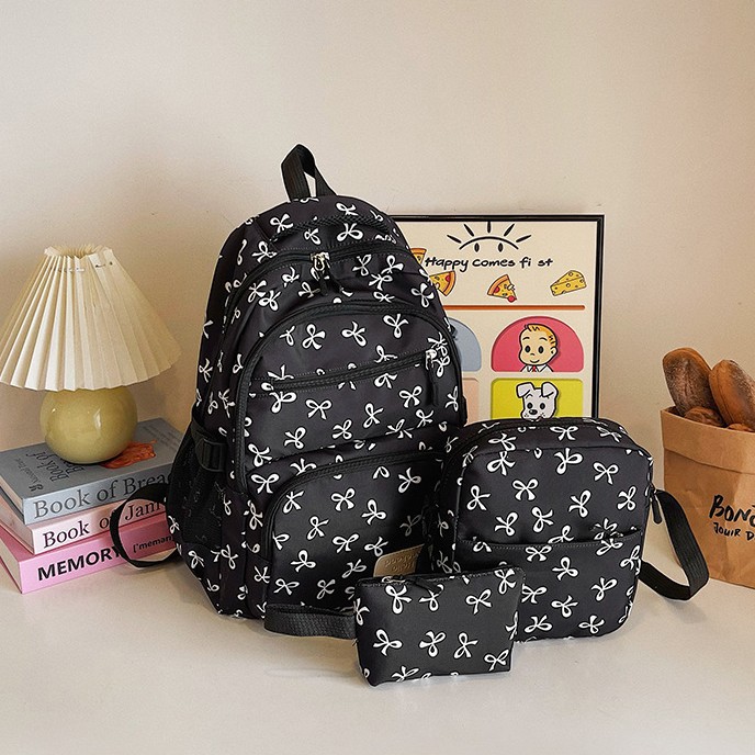 Women's backpack set, 3 pieces, nylon, large capacity