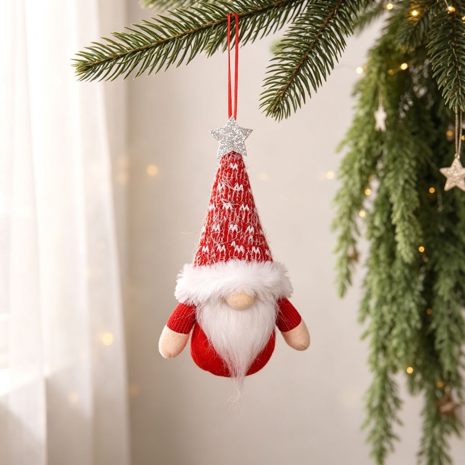 Christmas Gnome Ornament, Fabric