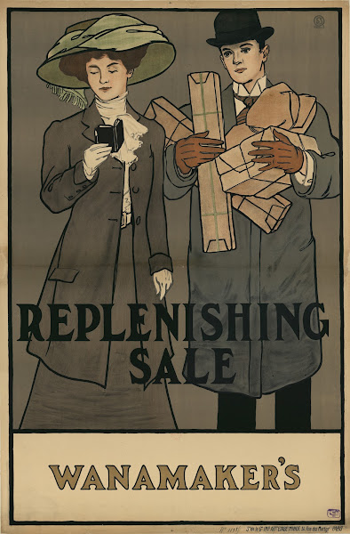 Replenishing sale Wanamakers 1908